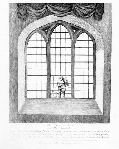 Marskramer en zijn Hond, Saint Mary Lambeth, 1791 door English School